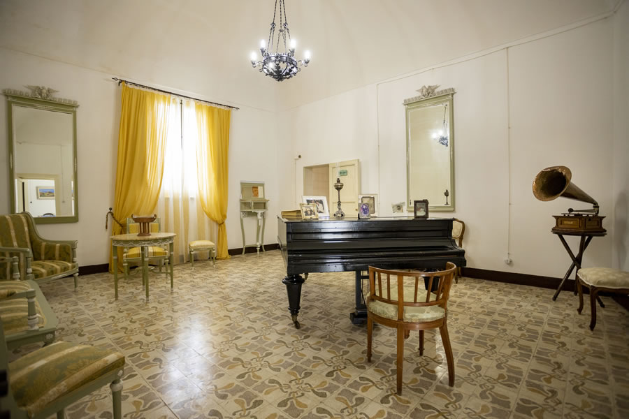 Music room with piano
